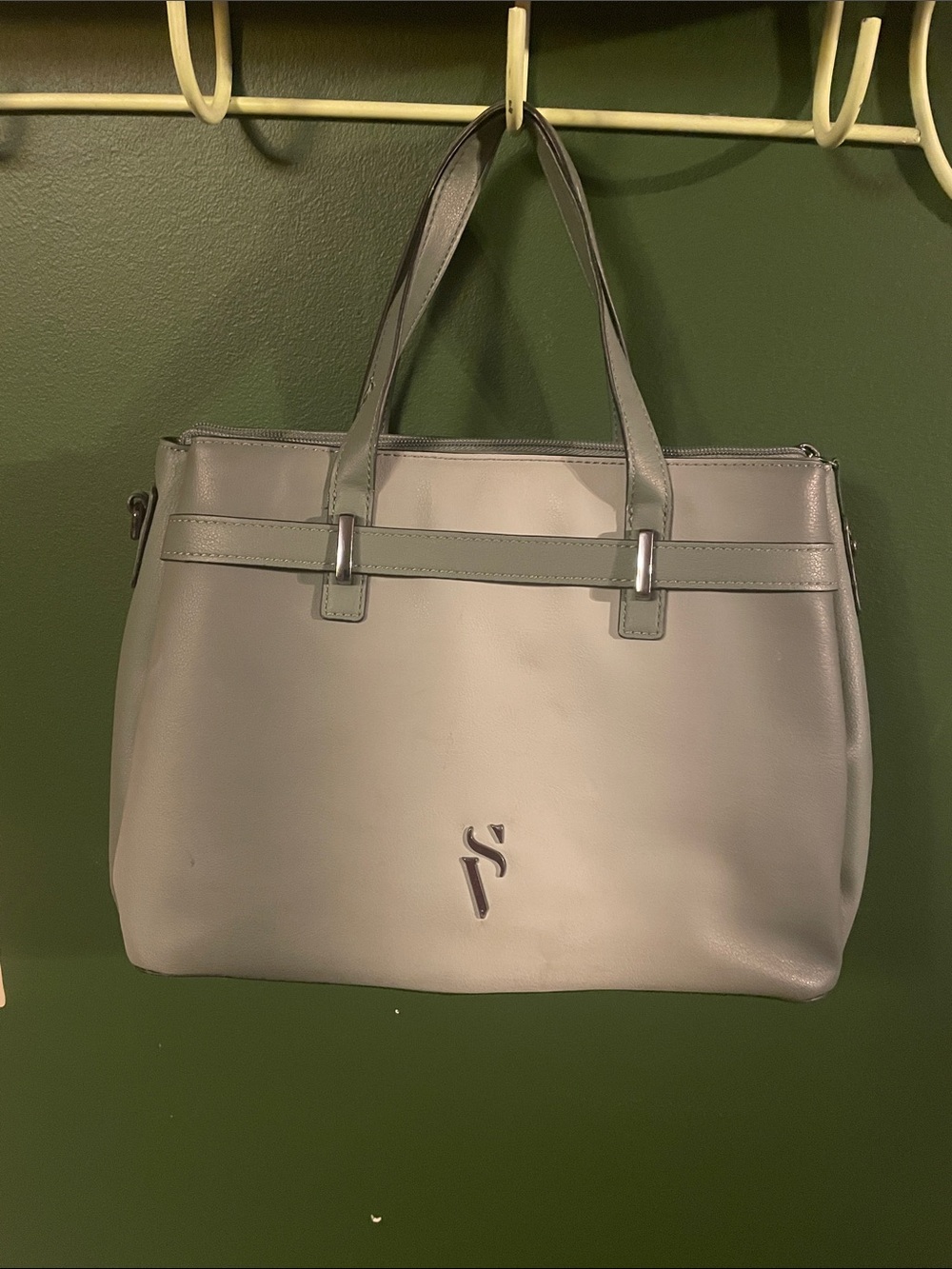 Simply Vera Wang Green/Gray Shoulder Purse
